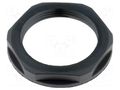 Nut; PG29; polyamide; UL94V-2; 46mm; black; Thread: PG; with flange LAPP SKINTOP-NPG29B