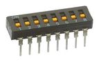 DIP SWITCH, SPST, 0.025A, 24VDC A6D-8100