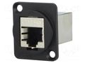 Coupler; FT; Cat: 5e; shielded; 8p8c; RJ45 socket,both sides; metal CLIFF CP30220SMB
