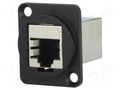 Coupler; FT; Cat: 5e; shielded; 8p8c; RJ45 socket,both sides; metal CLIFF CP30220SMB