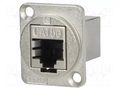 Coupler; FT; Cat: 5e; shielded; 8p8c; RJ45 socket,both sides; metal CLIFF CP30220SM