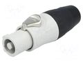 Connector: SpeakON; plug; female; PIN: 3; for cable; 25A; 250VAC AMPHENOL HP-3-FG