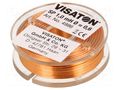Inductor: air coil; 1mH; 1.3Ω; Ø: 37mm; H: 12mm; Øcore: 0.6mm VISATON SP-1MH37-VS