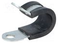 Fixing clamp; ØBundle : 14mm; W: 15mm; steel; Ømount.hole: 6.4mm LAPP RKS-1-14/15