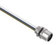 SENSOR CORD, 3P M8 RCPT-FREE END, 0.5M BR-M8F3R8-0.5