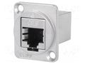 Coupler; FT; Cat: 6; shielded; 8p8c; RJ45 socket,both sides; metal CLIFF CP30222SM