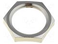Nut; with earthing; M20; brass; Thk: 3.7mm; Spanner: 24mm; Pitch: 1.5 LAPP SM-PE-M20
