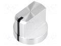 Knob; with flange,with pointer; aluminium; Øshaft: 6mm; silver MENTOR G5582.6611