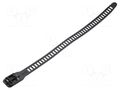 Cable tie; multi use; L: 580mm; W: 28mm; black; polyurethane; 360N HELLERMANNTYTON SOFT-FIX-XL