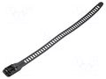 Cable tie; multi use; L: 580mm; W: 28mm; black; polyurethane; 360N HELLERMANNTYTON SOFT-FIX-XL