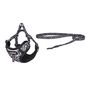 Dogness walking set leash 1,5m+harness for dog (black and white), Dogness DOG SET BLACK