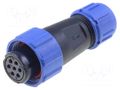 Connector: circular; plug; female; PIN: 7; IP68; SP13; 4÷6.5mm; 5A WEIPU SP1310/S7