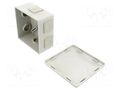 Enclosure: junction box; X: 80mm; Y: 80mm; Z: 40mm; ABS,polystyrene PAWBOL PW-S-BOX036