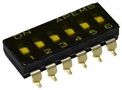 DIP SW, 6CKT, SPST-NO, 0.025A/24VDC, SMD IKD0603000