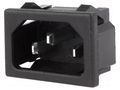 Connector: AC supply; socket; male; 10A; 250VAC; IEC 60320; C14 (E) CANAL ELECTRONIC KS202