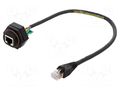 Adapter; 0.305m; RJ-Lnxx; PIN: 8; Cat: 10Base-T; 8p8c; IP67 MOLEX MX-130055-0002