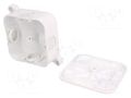 Enclosure: junction box; X: 72mm; Y: 72mm; Z: 28mm; wall mount; IP44 PAWBOL PW-A.0016
