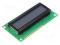 Display: LCD; alphanumeric; STN Positive; 16x2; grey; 84x44x13.5mm RAYSTAR OPTRONICS RC1602A-GHW-CSX