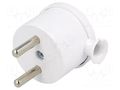 Connector: AC supply; male; plug; 2P; 230VAC; 16A; Type: MINI,round PLASTROL WT-10/WH