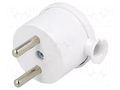 Connector: AC supply; male; plug; 2P; 230VAC; 16A; Type: MINI,round PLASTROL WT-10/WH