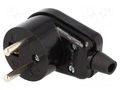 Connector: AC supply; male; plug; 2P+PE; 230VAC; 16A; black; PIN: 3 PLASTROL WT-16S/BK