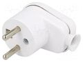 Connector: AC supply; male; plug; 2P+PE; 230VAC; 16A; white; PIN: 3 PLASTROL WT-16Z/WH