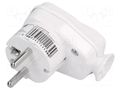 Connector: AC supply; male; plug; 2P+PE; 250VAC; 16A; white; PIN: 3 PCE 9002214
