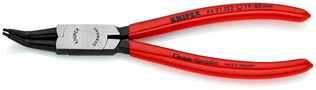 KNIPEX 44 31 J22 Circlip Pliers for internal circlips in bore holes 45° angled plastic coated black atramentized 180 mm 44 31 J22 4003773066965