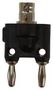 ADAPTOR, BNC SOCKET TO 2 X 4MM BANANA 1269..