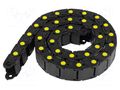 Cable chain; MEDIUM; Bend.rad: 40mm; L: 990mm; Int.height: 18mm BREVETTI SR300A025040