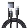 2-in-1 USB-C to USB-C + Magsafe 3 cable Mcdodo CA-0140, 2m (black), Mcdodo CA-0140