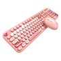 MOFII Lovely 2.4G Wireless Keyboard + Mouse Set (Pink), MOFII Lovely SMK-693M2AG