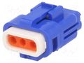 Connector: wire-wire/PCB; plug; female; E-Seal 560; IP67; blue; PBT EDAC 560-003-000-411