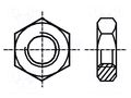 Nut; hexagonal; M10; 1.5; steel; Plating: zinc; H: 5mm; 17mm; BN 125 BOSSARD B10/BN125