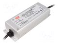 Power supply: switching; LED; 75W; 35÷71VDC; 525÷1050mA; IP65; 90% MEAN WELL ELG-75-C1050A