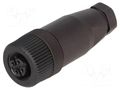 Connector: M12; plug; PIN: 4; female; 250V; straight; IP67; for cable IFM ELECTRONIC E10109