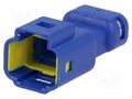 Connector: wire-wire; plug; male; E-Seal 560; PIN: 3; IP67; blue; PBT EDAC 560-003-000-310