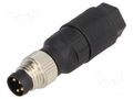 Connector: M8; male; PIN: 4; 30V; IP65,IP67; straight; for cable LAPP 22260043