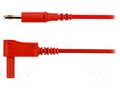 Test lead; 70VDC; 32A; banana plug 4mm,angular banana plug 4mm SCHÜTZINGER AL7622NI25200-RT