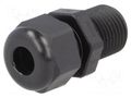 Cable gland; with long thread; PG9; IP68; polyamide; black; HSK-K HUMMEL HUMMEL-1209090160