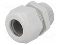 Cable gland; NPT3/4"; IP68; polyamide; light grey; UL94V-0; HSK-K HUMMEL HUMMEL-1209340071