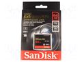 Memory card; Extreme Pro; Compact Flash; R: 160MB/s; W: 150MB/s SANDISK SDCFXPS-064G-X46