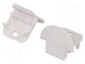 Cap for LED profiles; white; 2pcs; ABS; DEEP10 TOPMET TOP-96090001