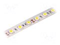 LED tape; white warm; 5050; LED/m: 60; IP65; 120°; 14.4W/m; 12VDC LUCKYLIGHT LS-5050WW60RN-1