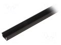 Profiles for LED modules; black; L: 2m; UNI12; aluminium; surface TOPMET TOP-UNI12/BK-2M