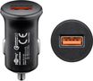 Quick Charge USB Car Fast Charger (18 W), black - vehicle charging adapter with Quick Charge (18 W), black 45162