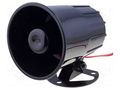 Sound transducer: siren; dynamic; 1 tone; 12VDC; 600mA; Ø: 88mm  SYR-380Q