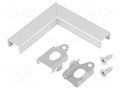 Connector 90°; natural; aluminium; SLIM8 TOPMET TOP-89150020