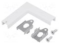 Connector 90°; white; aluminium; SLIM8 TOPMET TOP-89150001