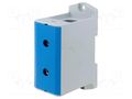 Splice terminal: rail; 425A; 690V; screw terminal; blue; polyamide OUNEVA T021240.B